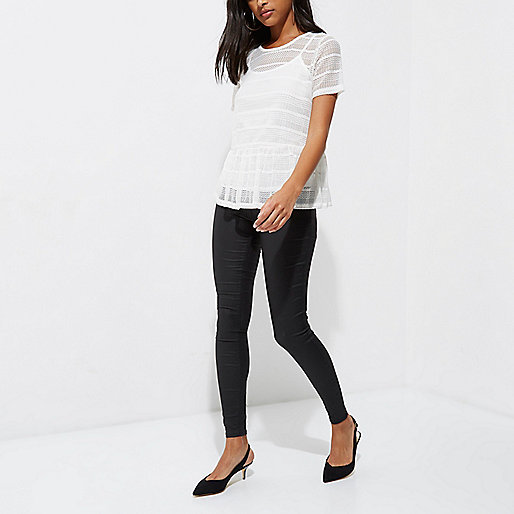 river island toiletry bag,jacques-vertuk Prices Cream open lace peplum hem top Plain T-Shirts / Tanks T-Shirts & Tanks Tops women