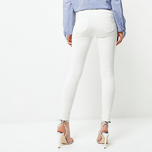 asos river island,jacques-vertuk Outlet Cream ponte zip detail skinny pants women 699067