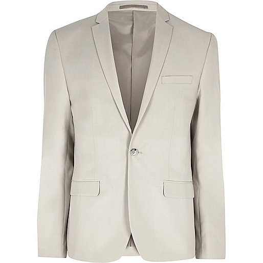 jacques-vertuk Cream skinny fit suit jacket 299188 men Suits Suit Jackets