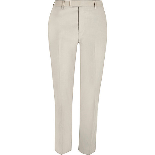 river island perspex shoes,jacques-vertuk Outlet Cream skinny fit suit pants men 299189