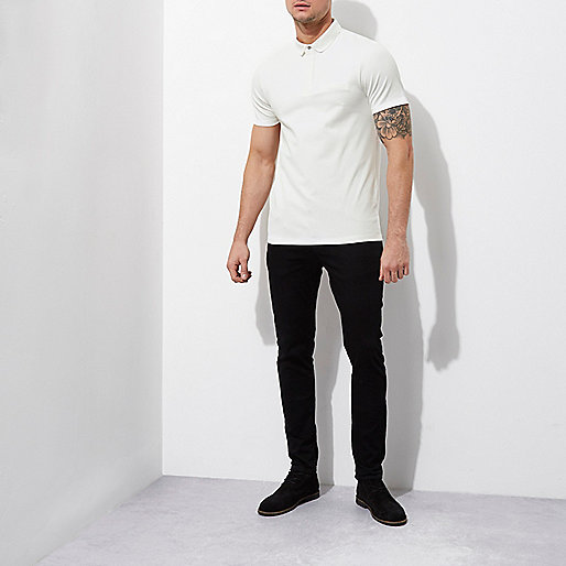 river island harper jeans,Clothes From jacques-vertuk Cream slim fit short sleeve polo shirt Polo Shirts men