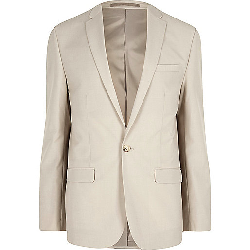 jacques-vertuk Cream slim fit suit jacket 299186 men Suits Suit Jackets