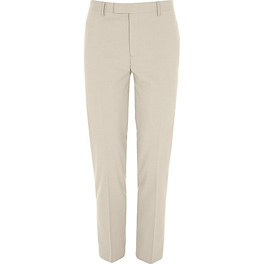 jacques-vertuk Cream slim fit suit pants 299187 men Suits Suit Trousers