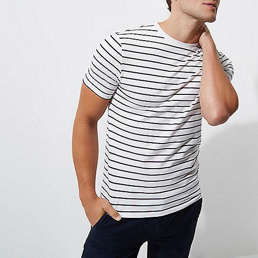 river island gold heels,jacques-vertuk Store Collection Cream stripe crew neck muscle fit T-shirt T-shirts T-Shirts / Tanks men