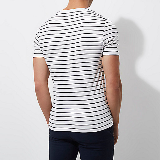 river island gold heels,jacques-vertuk Store Collection Cream stripe crew neck muscle fit T-shirt T-shirts T-Shirts / Tanks men