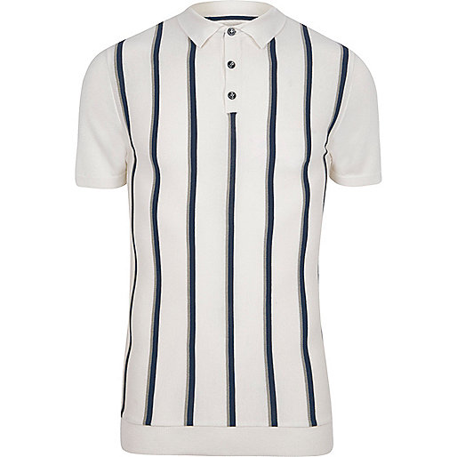 river island long denim jacket,Stockists Of jacques-vertuk Clothes Cream stripe muscle fit knitted polo shirt Polo Shirts men