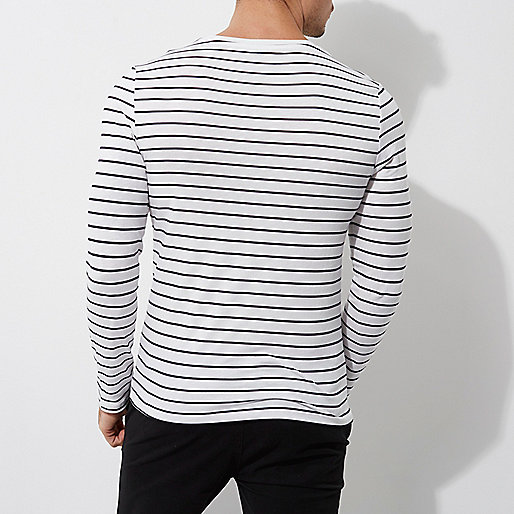 river island feather top,jacques-vertuk Online India Cream stripe muscle fit long sleeve T-shirt Long Sleeve T-Shirts T-Shirts / Tanks men