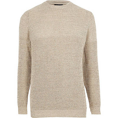 river island men s tops sale,jacques-vertuk Trouser Suits Cream textured knit slim fit sweater Sweaters Sweaters / Cardigans men