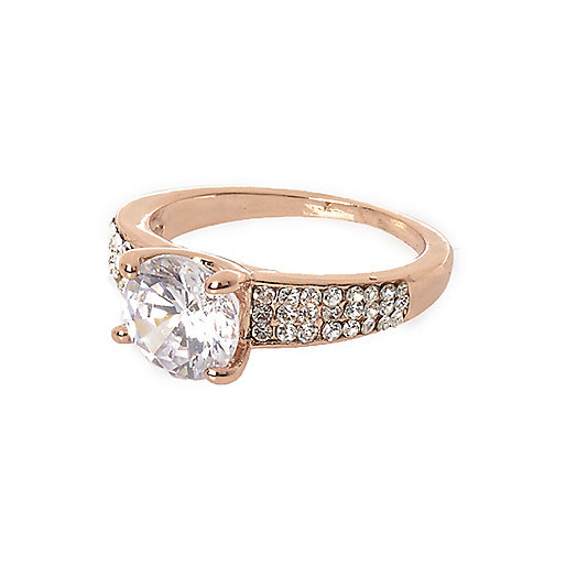 jacques-vertuk Cubic zirconia rose gold tone rhinestone ring 684210 women Jewellery Rings