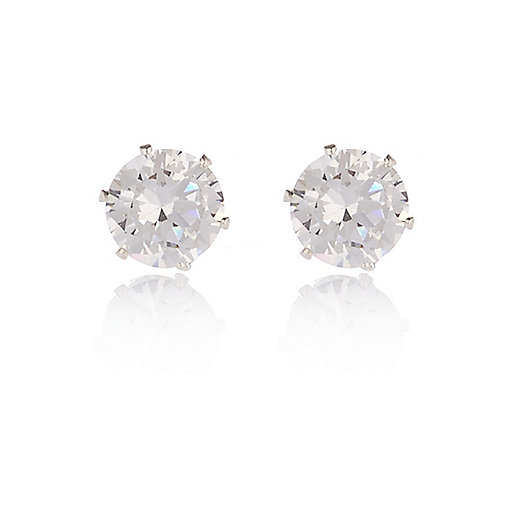 jacques-vertuk Cubic zirconia silver tone gem stud earrings 679719 women Jewellery Earrings