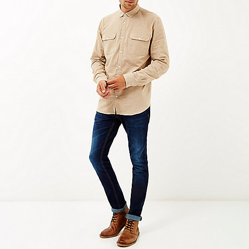 river island pink jumper dress,Shop jacques-vertuk Dark beige brushed flannel two pocket shirt Shirts Sale men