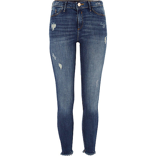 jacques-vertuk Dark blue frayed hem Molly jeggings 702148 women Jeans Jeggings