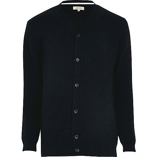 jacques-vertuk Dark blue mohair blend cardigan 297856 men Jumpers / Cardigans