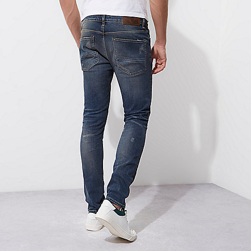 river island blue boucle bag,jacques-vertuk Stores Europe Dark blue Sid ripped skinny jeans Skinny Jeans Jeans men