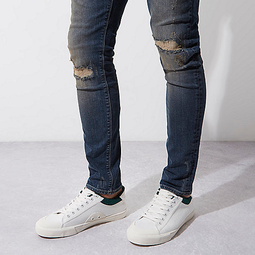 river island blue boucle bag,jacques-vertuk Stores Europe Dark blue Sid ripped skinny jeans Skinny Jeans Jeans men