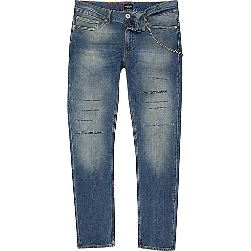 river island sale men s jeans,Where Sells jacques-vertuk Clothes Dark blue skinny Sid chain jeans Jeans Sale men