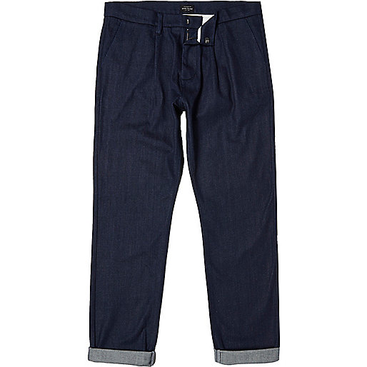 river island trainers sale,jacques-vertuk Offers Dark blue tailored denim pants Pants Sale men