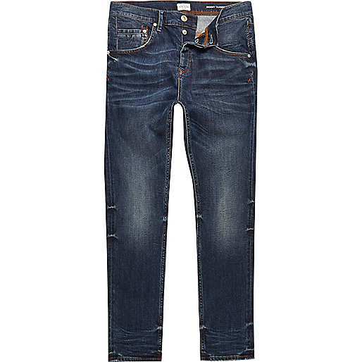 river island blue shoes,jacques-vertuk Online Dark blue wash Chester vintage tapered jeans men 294306