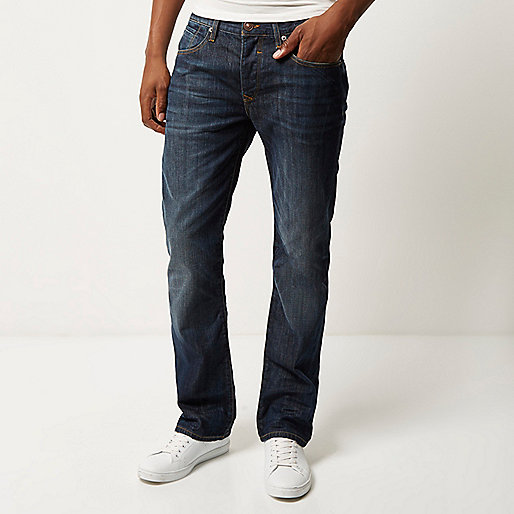 river island silver sandals,jacques-vertuk Online Dark blue wash Clint bootcut jeans men 291776