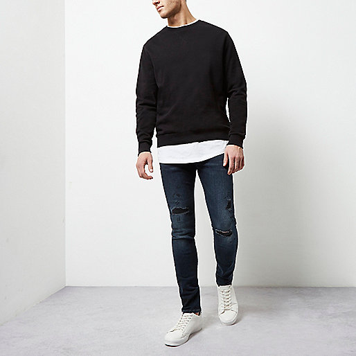 river island desert boots,jacques-vertuk London Dark blue wash doodle skinny fit Sid jeans men 298540