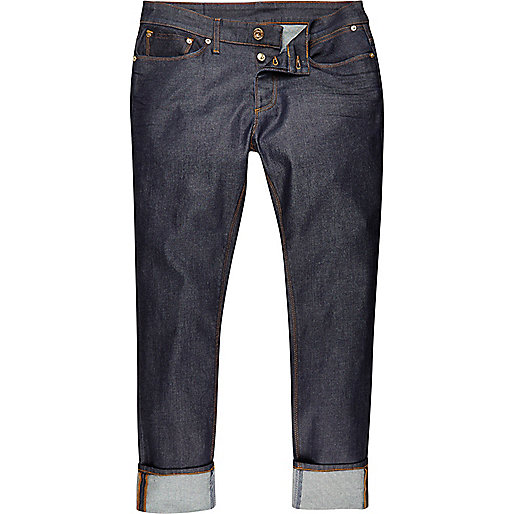 river island black wide leg trousers,jacques-vertuk Outlet Dark blue wash Dylan slim turn-up jeans men 289942