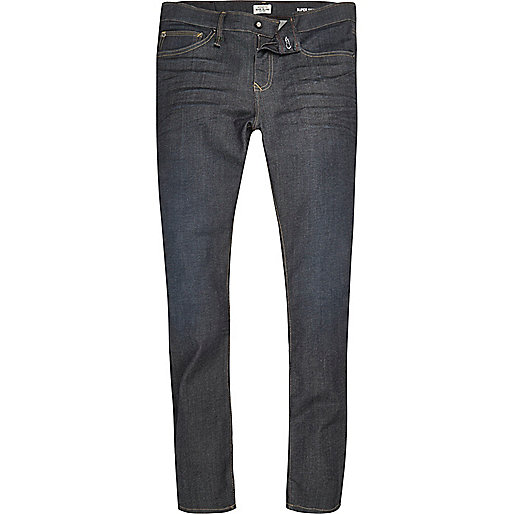 river island mall of scandinavia,jacques-vertuk UK Dark blue wash RI Flex Danny skinny jeans men 294029