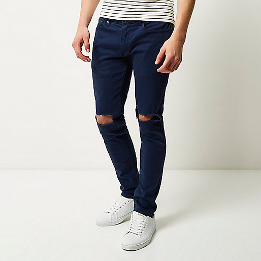 pink blouse river island,jacques-vertuk UK Dark blue wash ripped Sid skinny jeans men 293721