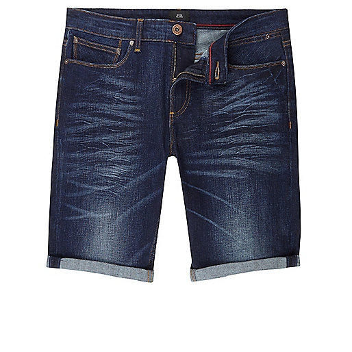 river island black dress sale,jacques-vertuk Prices Dark blue wash slim fit denim shorts Casual Shorts Shorts men