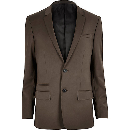 jacques-vertuk Dark brown skinny suit jacket 289013 men Suits