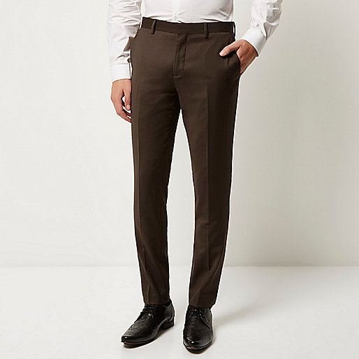 river island man bag,jacques-vertuk The Shop Dark brown skinny suit pants Suits Sale men