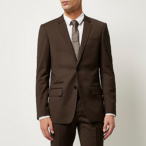 sleeveless coat river island,jacques-vertuk Sale Dark brown skinny suit pants men 289014