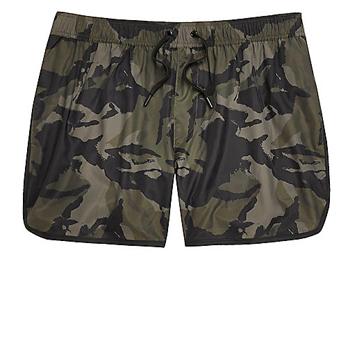 jacques-vertuk Dark green camo print swim trunks 298605 men Shorts Swim Shorts