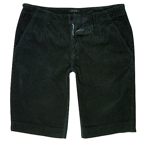 jacques-vertuk Dark green cord slim fit shorts 302087 men Shorts