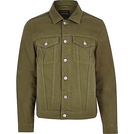 jacques-vertuk Dark green denim jacket 295244 men Coats / Jackets