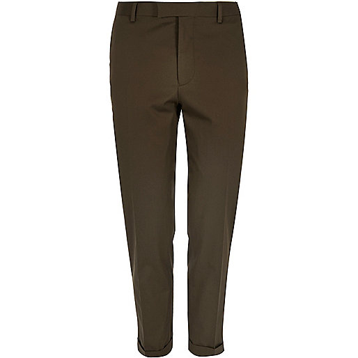 jacques-vertuk Dark green skinny fit suit pants 290553 men Suits