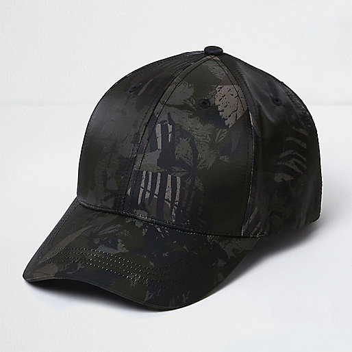 jacques-vertuk Dark green tropical print cap 299882 men Accessories Hats