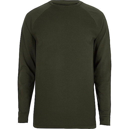 river island swimwear sale,jacques-vertuk Online Sklep Dark green waffle slim fit raglan sleeve top Long Sleeve T-Shirts T-Shirts / Tanks men