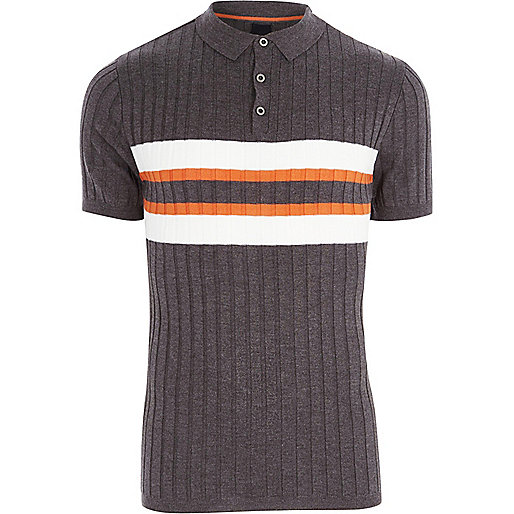 river island mesh heels,jacques-vertuk Clothes Ladies Dark grey blocked rib knit polo shirt Polo Shirts men