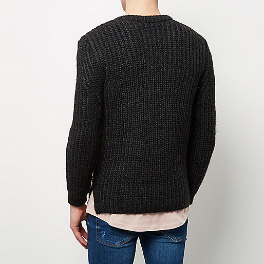 river island lemon dress,jacques-vertuk Online Sale Dark grey chunky knit sweater Sweaters / Cardigans Sale men