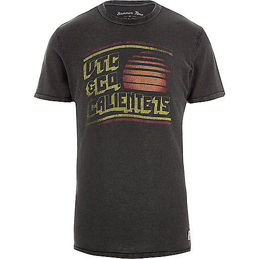 jacques-vertuk Dark grey Jack & Jones Vintage print T-shirt 301004 men T-Shirts / Vests T-shirts