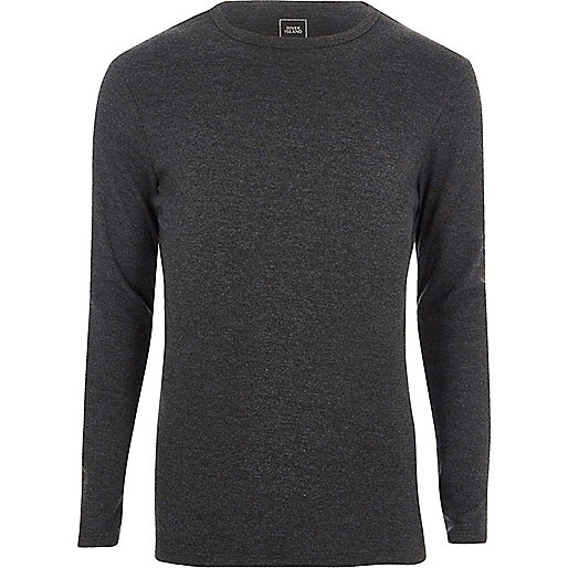 river island combat trousers,Old Stock jacques-vertuk Dark grey long sleeve slim fit ribbed T-shirt Long Sleeve T-Shirts T-Shirts / Tanks men