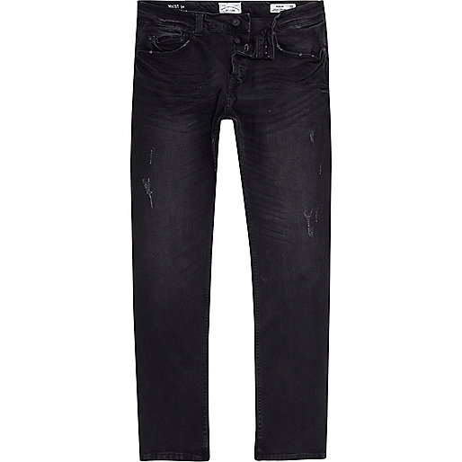 jacques-vertuk Dark grey Only & Sons distressed jeans 301438 men Jeans Straight Jeans