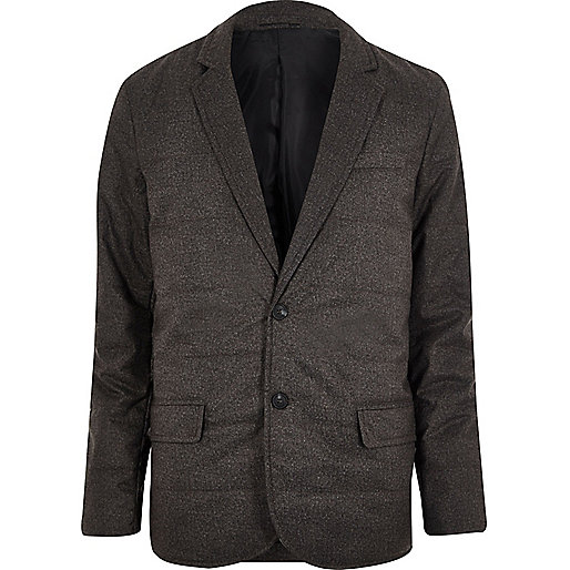 jacques-vertuk Dark grey padded quilted slim blazer 292129 men Blazers