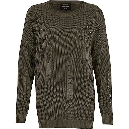 river island clothing online,jacques-vertuk Dress Shop Dark grey ribbed knit sweater Knitwear Sale women