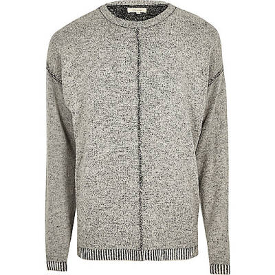 jacques-vertuk Dark grey stitch sweater 299212 men Jumpers / Cardigans