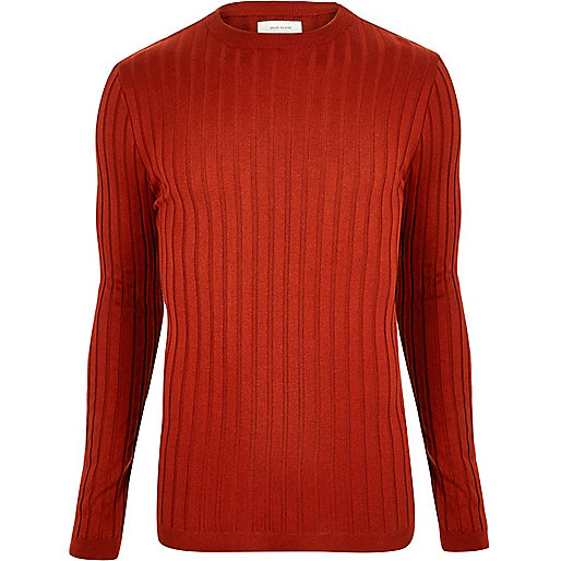 jacques-vertuk Dark orange muscle fit long sleeve T-shirt 295826 men T-Shirts / Vests