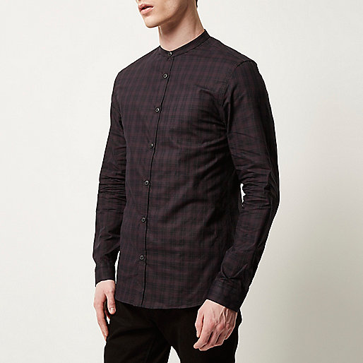 white clutch bag river island,jacques-vertuk Sale Ireland Dark purple check grandad longline shirt Shirts Sale men