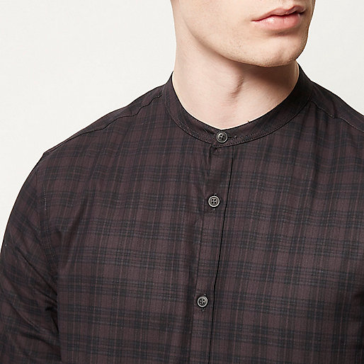 white clutch bag river island,jacques-vertuk Sale Ireland Dark purple check grandad longline shirt Shirts Sale men