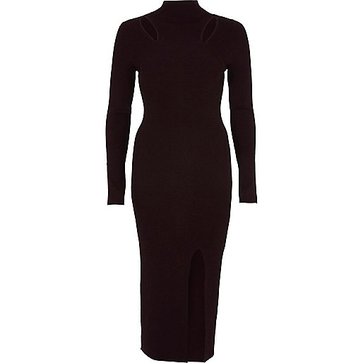 river island villanelle coat,jacques-vertuk T Shirt Sale Dark purple cut out bodycon sweater dress Bodycon Dresses Dresses women