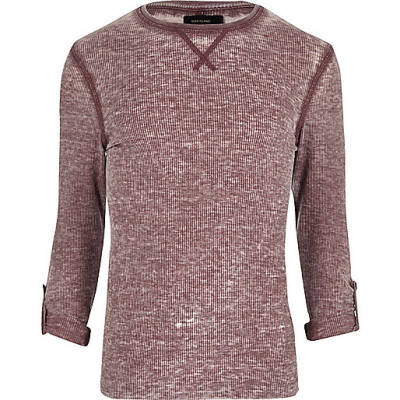 zebra boots river island,jacques-vertuk Ireland Dark red burnout waffle long sleeve top men 301612